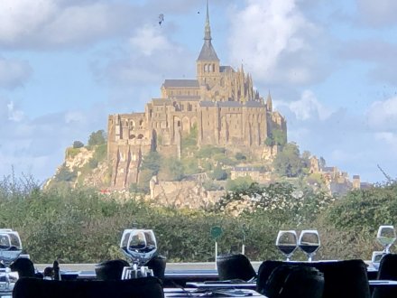Mont St Michel abbey island in Normandy